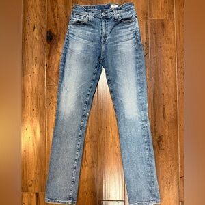 Ag Adriano Goldschmied Light Blue Straight Jeans